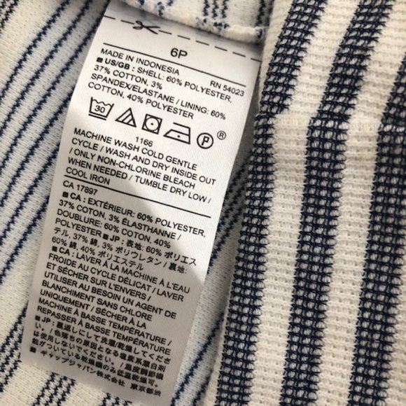 Banana Republic Striped Midi Dress - Blue and White - Picture 6 of 6